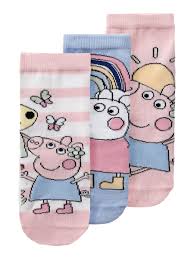 NMFARRA PEPPAPIG 3P SOCK  Chambray Blue 3P PARFAIT P.+CHAMBRAY B.+BRIGHT W. - Name It