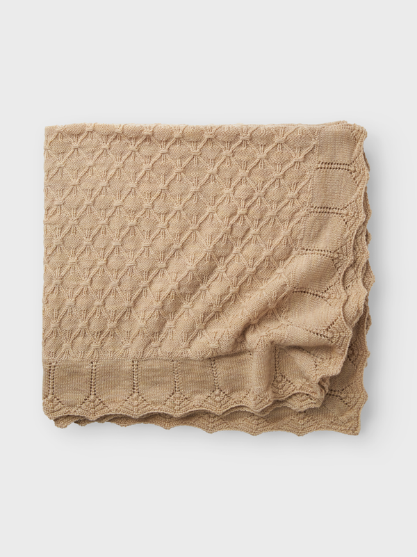 NBNWRUNI WOOL KNIT BLANKET Pure Cashmere Melange - Name It