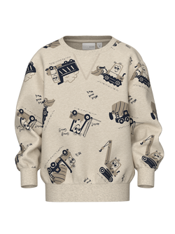 NMMVIMO LS NREG AOP SWEAT BRU Summer Sand Machines - Name It