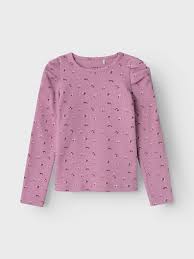 NMFOLINNE LS SLIM TOP Mauve Orchid - Name It