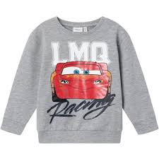 NMMANS CARS NREG SWEAT BRU WDI GREY MELANGE - Name It