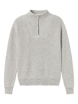 NKMSAFALLE LS KNIT GREY MELANGE - Name It