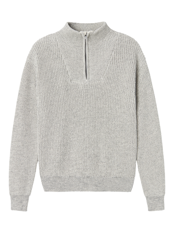 NKMSAFALLE LS KNIT GREY MELANGE - Name It