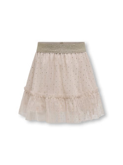 KMGADALINE GOLD DOT TULLE SKIRT JRS Silver Gray Gold Dots - Kids Only 