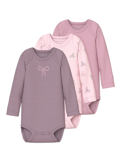 NBFBODY 3P LS BARELY PINK BOW  Barely Pink - Name It