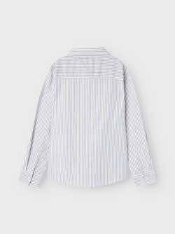 NMMREKID SHIRT Bright White THIN STRIPE - FLINT STONE - Name It