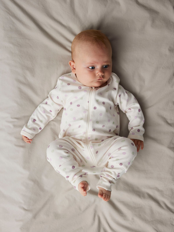 NBFNIGHTSUIT 2P ZIP FF JET DOT  Jet Stream - Name It