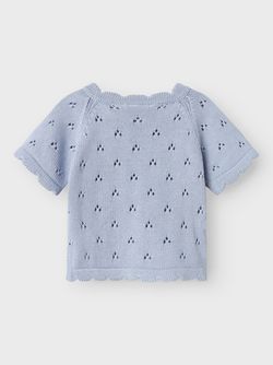 NMFJOLA SS KNIT LIL Zen blue - LIL`ATELIER