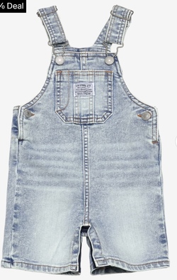 LEVIS SHORTOVERAL LIGHT BLUE DENIM - Levis