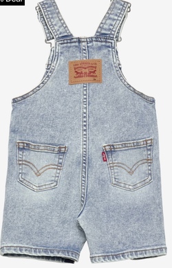 LEVIS SHORTOVERAL LIGHT BLUE DENIM - Levis