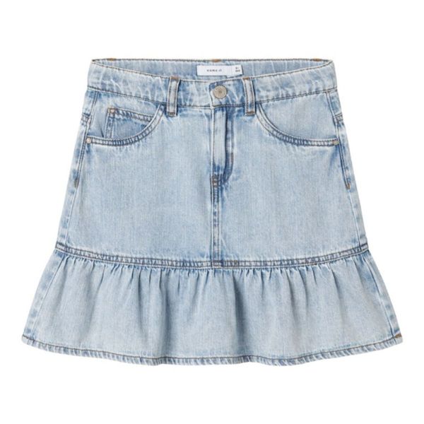 NKFNYNNE SHORT DNM SKIRT  LIGHT BLUE DENIM - Name It