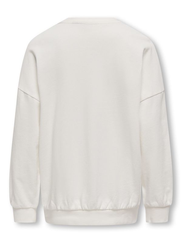 KOGANABELL LIFE L/S OVZ PRINTED CREW SWT Cloud Dancer - Kids Only 