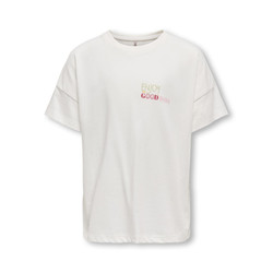 KOGLIA LIFE S/S OVZ PRINTED TEE JRS Cloud Dancer - Kids Only 