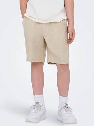 0sjtel visc lin shorts Oatmeal - Only and sons