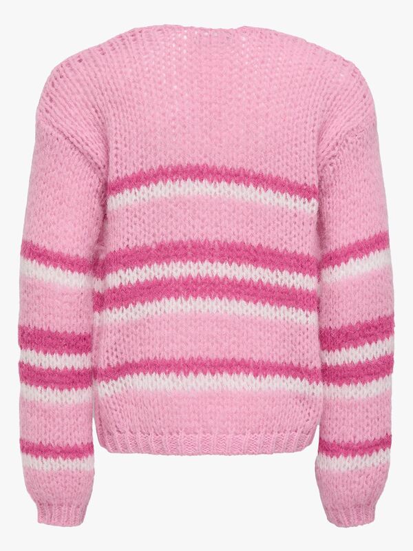 KOGNORDIC LIFE LS STRIPE CARDIGAN CS KNT Bonbon - Kids Only 