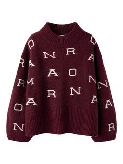 NKFNEIFY LS  OVERSIZE KNIT BURGUNDY - Name It
