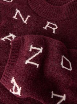 NKFNEIFY LS  OVERSIZE KNIT BURGUNDY - Name It