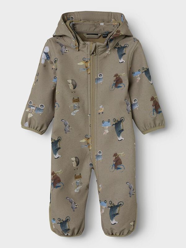 NBNALFA08 SOFTSHELL SUIT AOP  Silver Mink GO - Name It