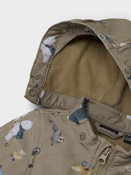 NBNALFA08 SOFTSHELL SUIT AOP  Silver Mink GO - Name It