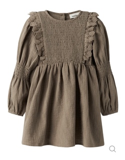 NMFROSITA LIU LS DRESS LIL Sepia Tint - LIL`ATELIER