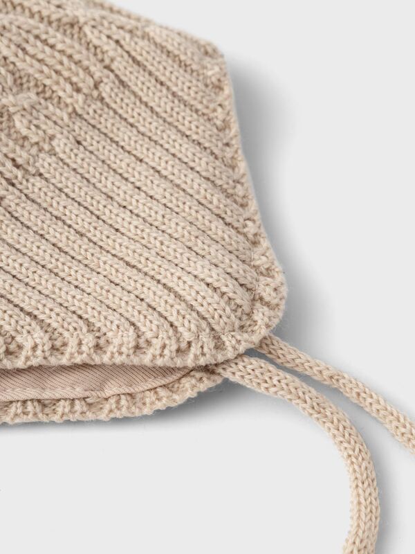 NMMWRILLA WOOL KNIT HAT  White Pepper - Name It