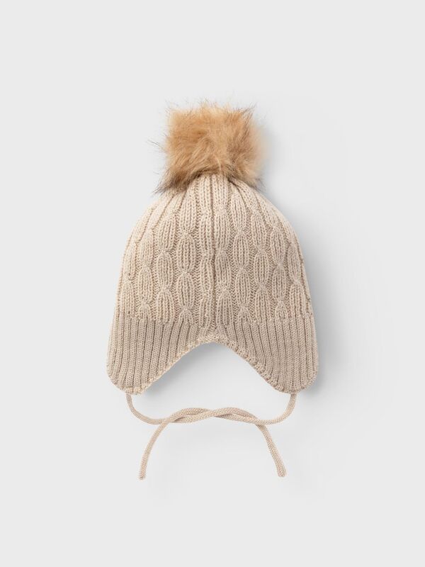 NMMWRILLA WOOL KNIT HAT  White Pepper - Name It