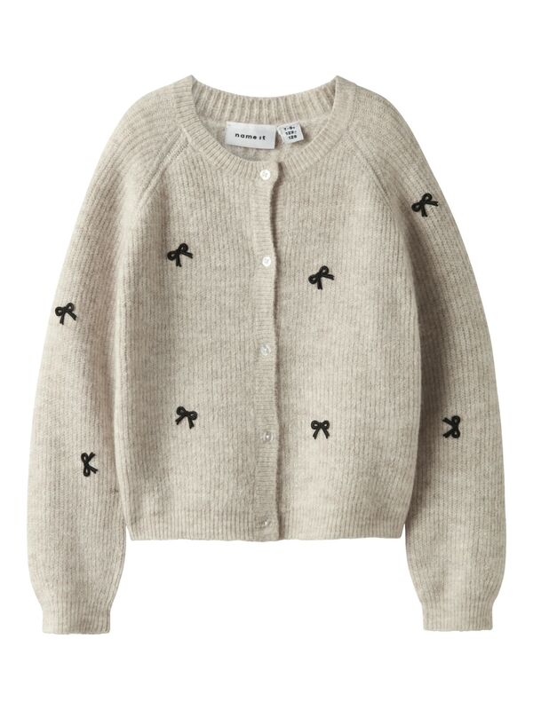 NKFRIFEY LS KNIT CARDIGAN Cement - Name It