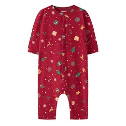 NBNVISMAS LS NIGHTSUIT Jester Red Xmas AOP Red - Name It